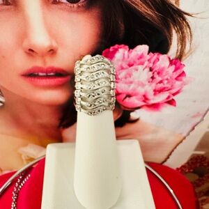 Vintage Theda Marcasite silver ring. Circa 1960’